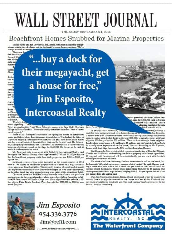 wall street journal article about fort lauderdale waterfront